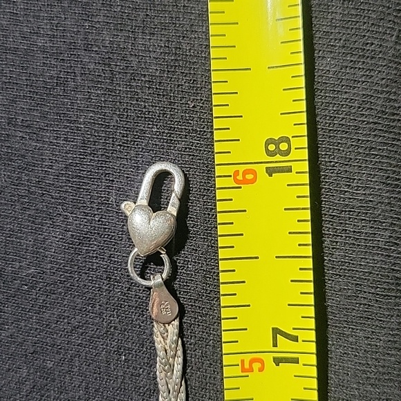 Vintage Italian-made 925 sterling silver braided necklace - Picture 4 of 8